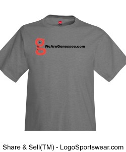 WeAreGenessee.com Short Sleeve T-Shirt Grey Design Zoom