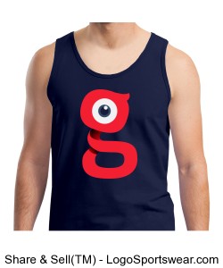 Navy G-MAN Tank 100% Heavyweight Ultra Cotton Tank Top Design Zoom