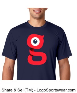 G-MAN Navy T-Shirt Hanes 4 oz. Cool Dri T-Shirt Design Zoom